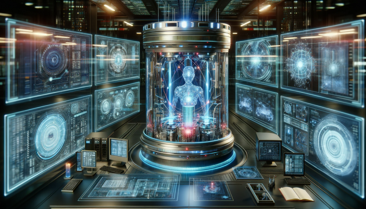 AI-generert bilde av AI i arbeid