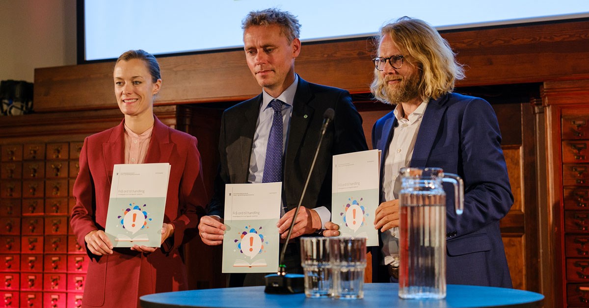 Anette Trettebergstuen, Ola Borten Moe, Aslak Sira Myhre | Foto: Isak Normann Ramsvik
